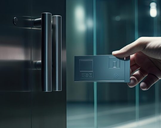 Serrurerie industrielle moderne avec carte magnétique